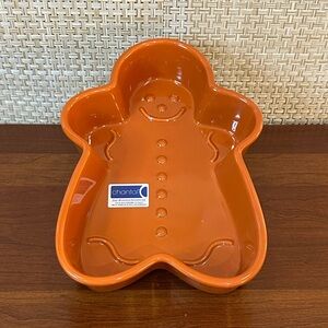 🎄🌟HP🌟Chantal Holiday Gingerbread Man Stoneware Baking Dish Christmas Casserole